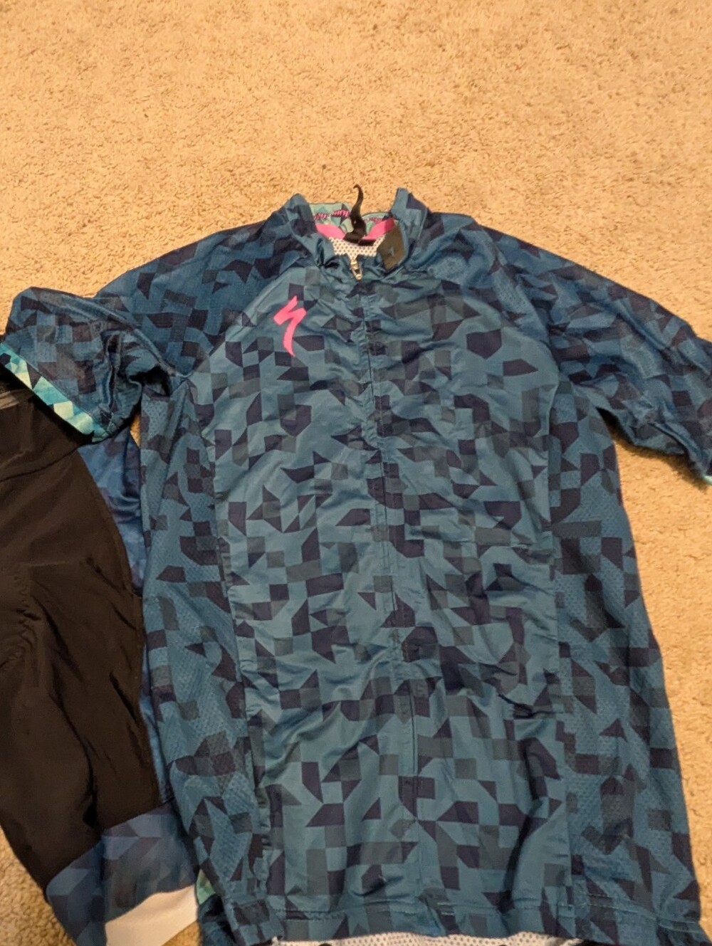 Specialized SL Pro Women’s M Blue Geometric Cycling Jersey